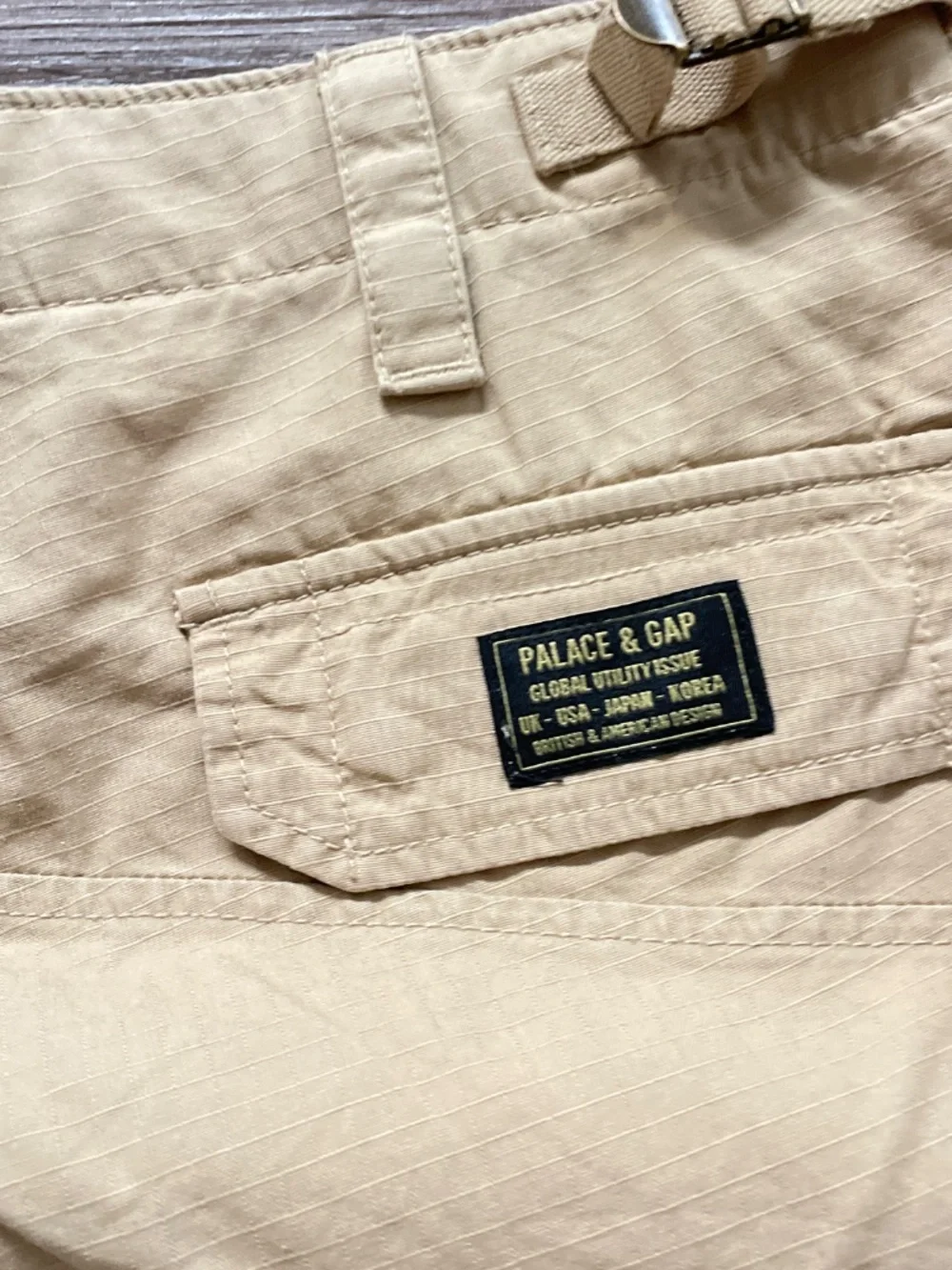 Palace x GAP Mens Size 29x30 Cargo Ripstop Pants Color Tan 